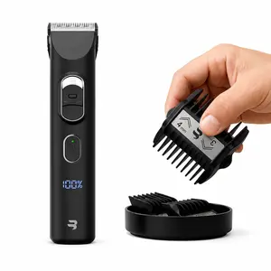 Brio BeardScape V1+ Hair Trimmer for Men | Adjustable Ceramic Blade | 4 Blades Snap Guard System | 32 Lengths Settings | USB-C Rechargeable | Body Grooming | Perfect Gift for  Men