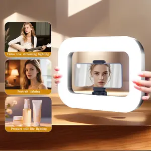 【Group selfie light】Portable Ring Light,Handheld Selfie Light Kit,LED Phone Video Stabilizer Light with Phone holder for Phone Light Video Recording,YouTube, TikTok,Makeup Lights clip on ring light#Mother's Day Gift