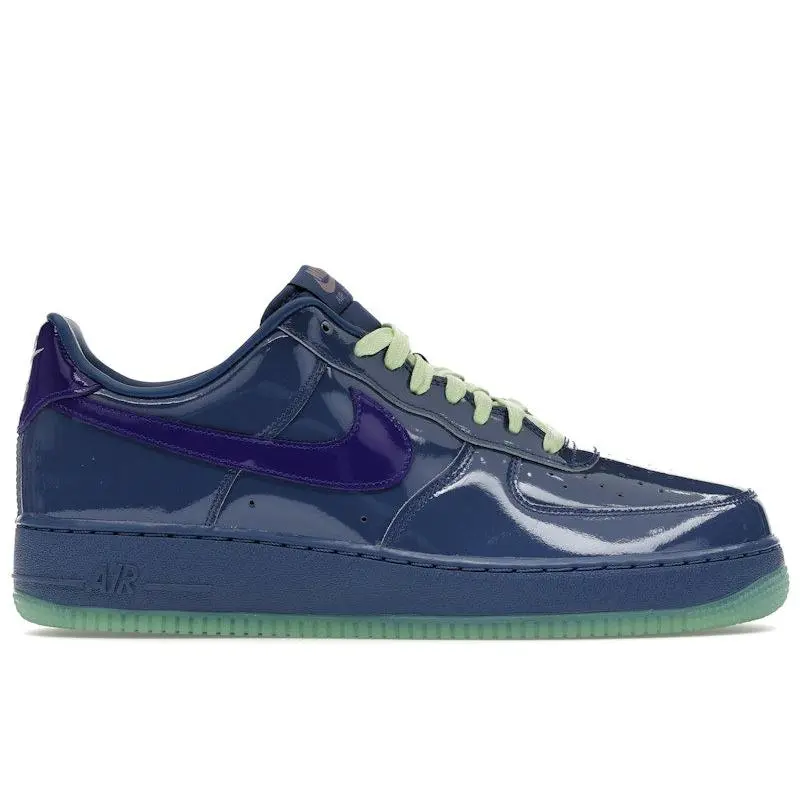 Nike Men's Air Force 1 Low Patent Leather Mystic Navy Grape Ice Basketball Shoes, from StockX