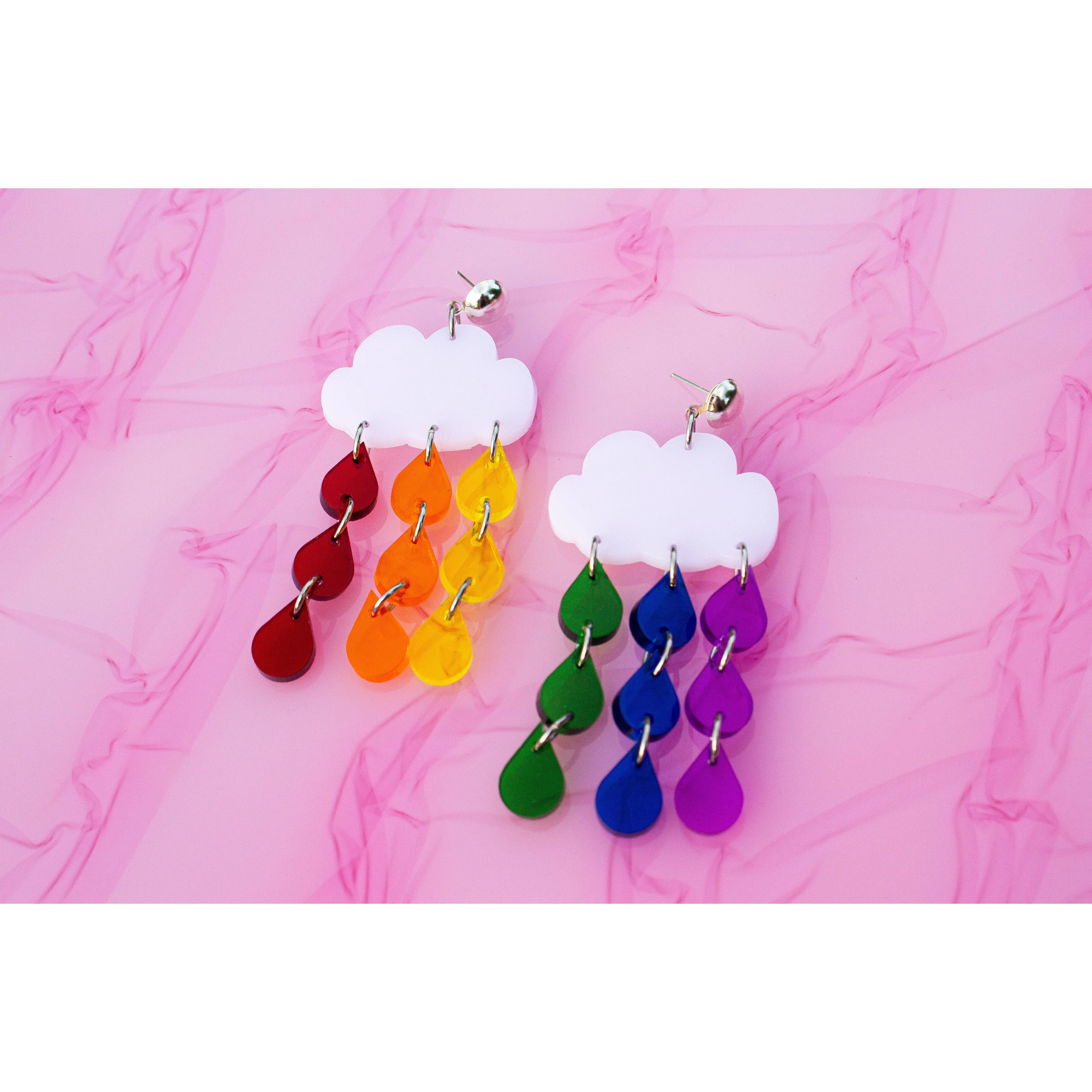 Translucent Pride Rainbow Earrings