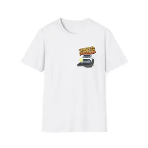 Targeted Individual Graphic T-Shirt — Retro Car & Neighborhood Illustration