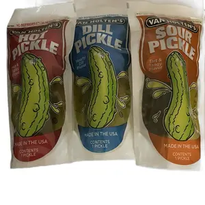 Van Holten's Sour Hot & Dill Pickle Combo Pack 3 for $9 Tangy Spicy Classic Flavors in Convenient Pouches Made in USA Food Instant Kimchi
