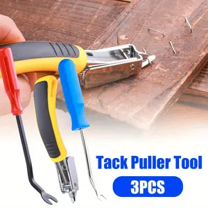 3Pcs Upholstery and Construction Staple Remover with Tack Puller Tool,Nail Puller,Carpet Remover for Removing All Kinds of Staples for Furniture,Floor,Wooden Case,Carton,Photo Frame