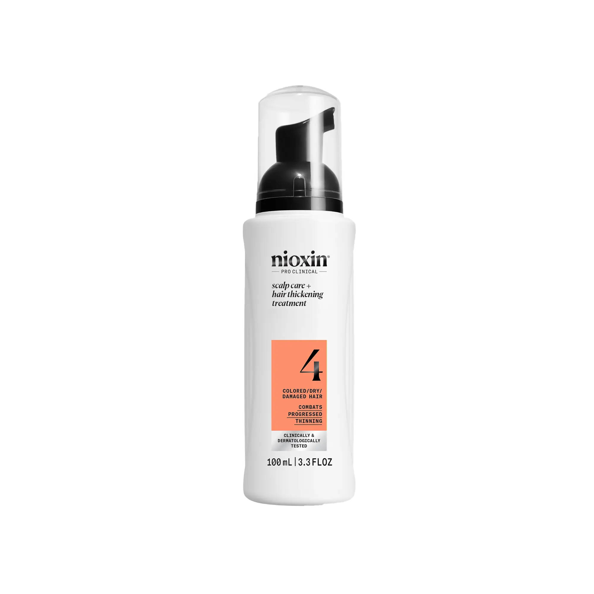 Nioxin System 4 Hair Thickening Treatment, Lightweight Leave-in Scalp Care for Color-Treated Thinning Hair, Refreshing Botanical Blend, 100ml (3.38 fl oz), Fragrance, Haircare, Scent, Daily, Antioxidants Rich