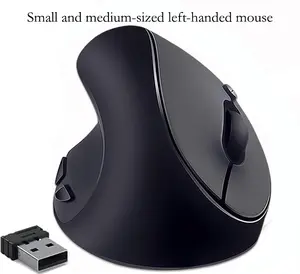 Left Handed Mouse, 2.4G Wireless Vertical Mouse Ergonomic Mice, 3 Adjustable DPI (800/1200/1600), Less Noise,Specially for Middle Small Hand Left-handers