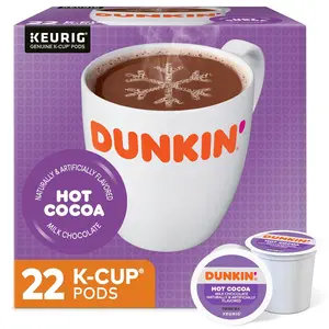 Dunkin' Donuts Milk Chocolate Hot Cocoa Keurig Single-Serve K-Cup, Box Of 22