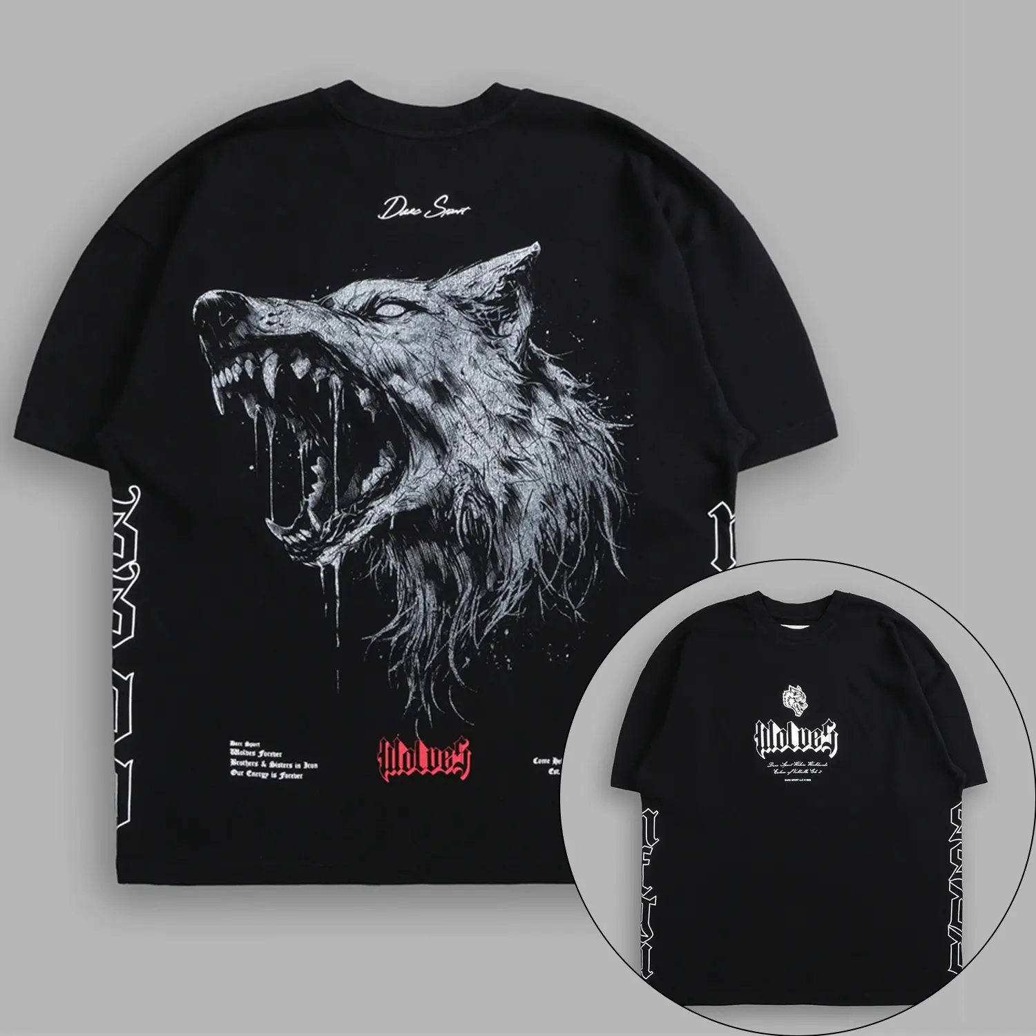Valhalla Fenrir Graphic Tshirt - Unisex Oversized Streetwear, Vintage Casual Summer Crewneck Top, Oversized Unisex Tshirt