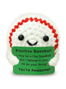 Fun Crochet Mini Baseball Gift, Birthday Present for Baseball Fans, Unisex Baseball Player Birthday Gift, Emotional Support Crochet Knitting