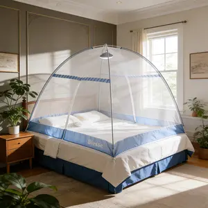 Snooztex Pop-Up Mosquito Net Tent Wide Roof,Portable Folding Design with Bottom for Bedroom Yard Outdoor Camping Fishing Hiking Trip,Easy to Install,Backyard Relaxing, Camping & Outdoor Adventure