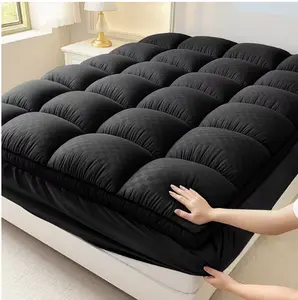 Extra Thick Cooling Mattress Topper with Deep Pocket Suitable for Bed Frame, Quilted Fitted Mattress Pad Cover, Machine Washable Bed, Stretches Up to 21” Top Layer & Fits Most Beds, for Temperature Regulation