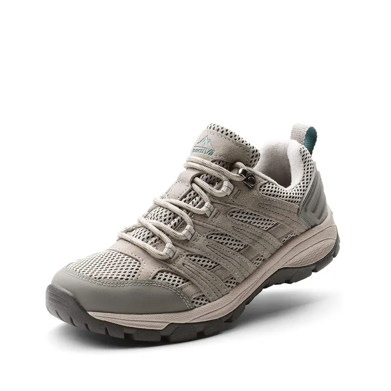 NORTIV 8 Women's Soft Suede Hiking Shoes, Casual Lightweight Lace-up Sneakers with Arch Support, Slip-Resistant for All-Terrain Walking, Hiking Sneakers