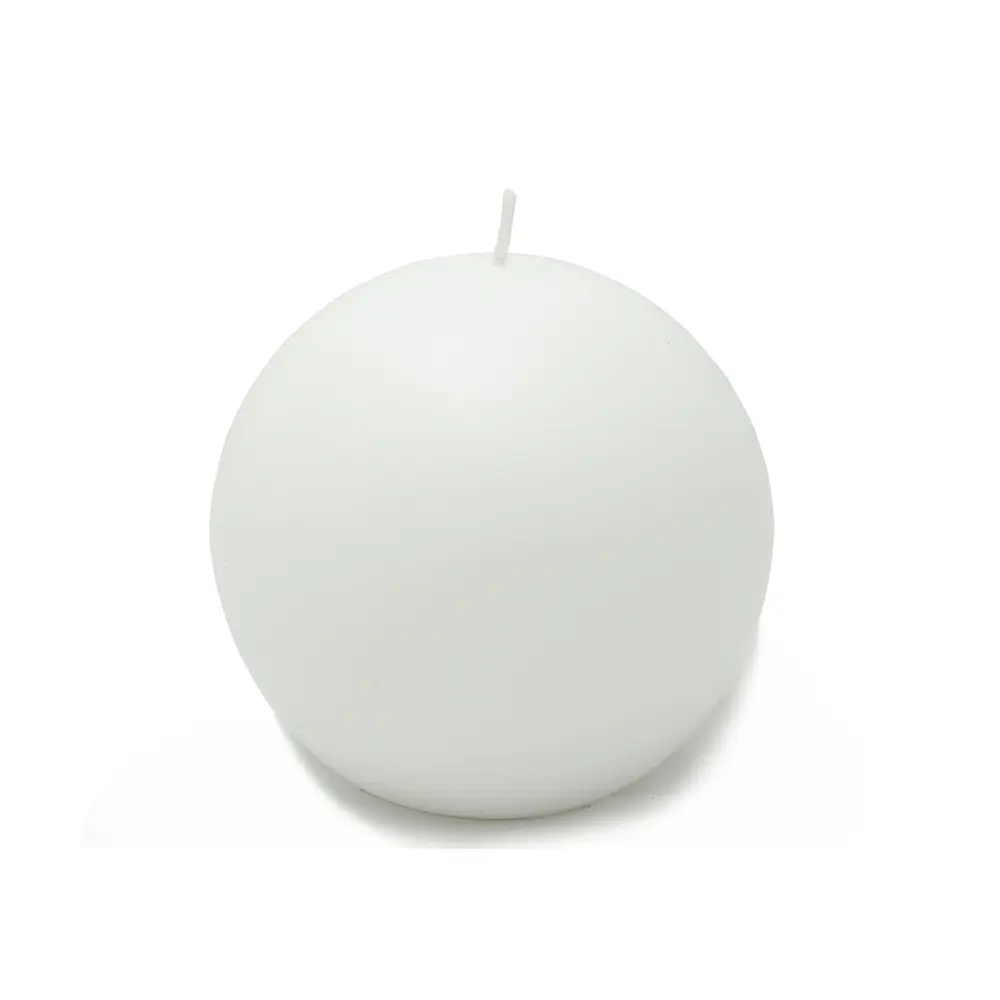 CBC-401-6 4 in. Traditional White Scented Citronella Ball Candles - 12-Piece Bulk Pack, Hand-Held Decorative Aroma for House Decoration, Mosquito Repellent