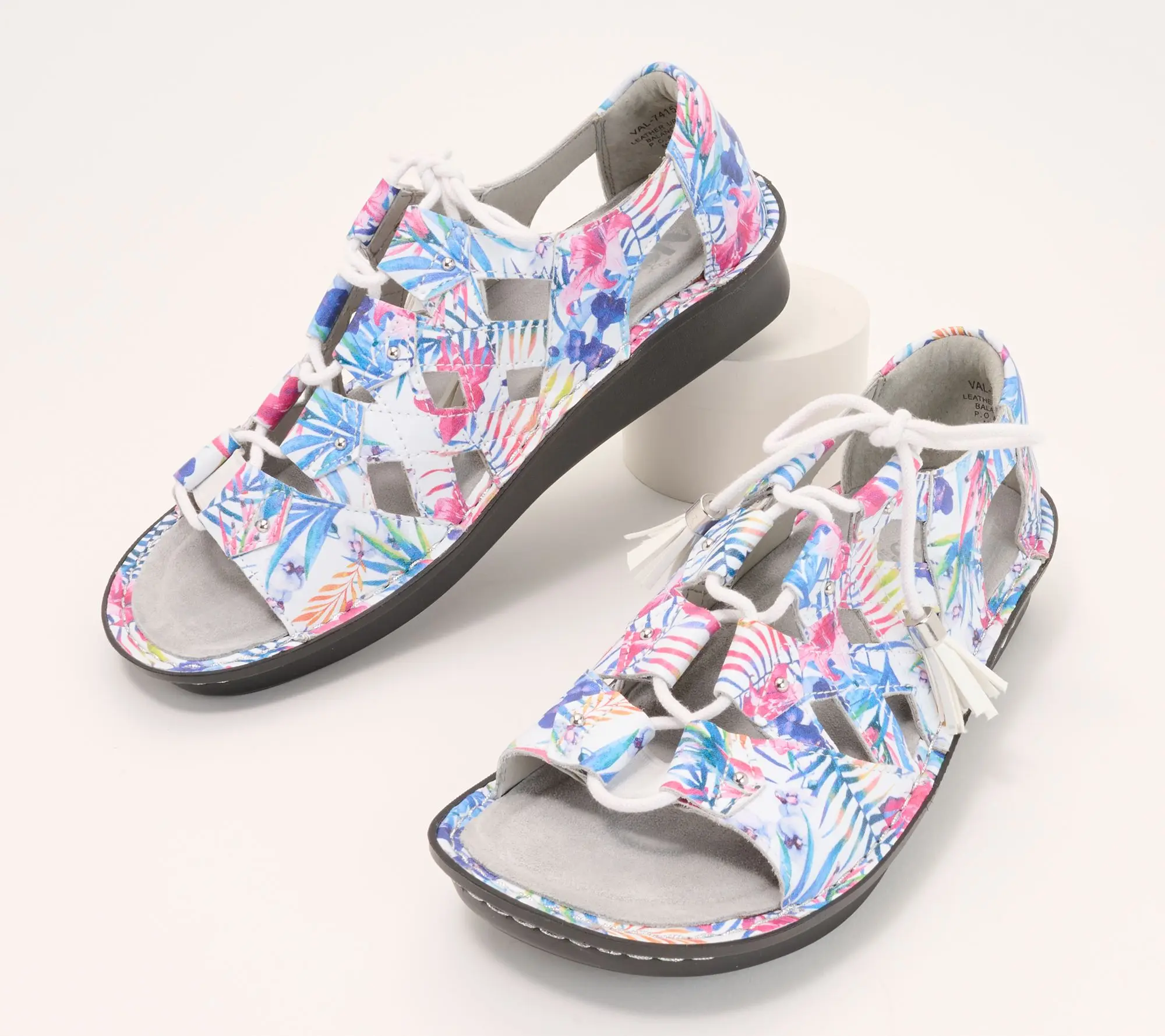 Alegria Leather Lace-Up Sandals - Valerie