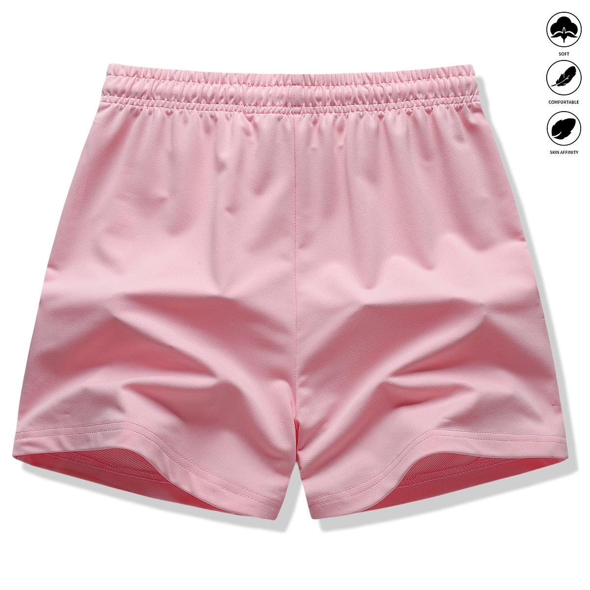 Pack of 5 women’s shorts: athletic shorts, casual shorts, solid color, drawstring elastic waistband; suitable for outdoor sports, fitness, running, and casual wear; women’s shorts, summer clothing.