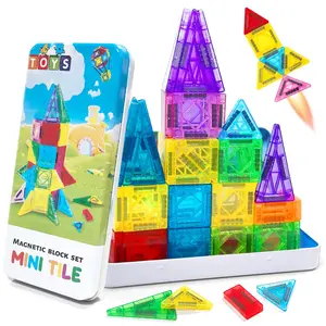 Mini Magnetic Diamond-Shaped Building Blocks Set, Iron Storage Box, Stem Learning Toy, Educational Puzzle for Kids, Great Gift, Creative Building Block