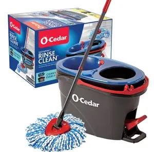 O-Cedar RinseClean Spin Mop with 2-Tank System & Microfiber Mop Head