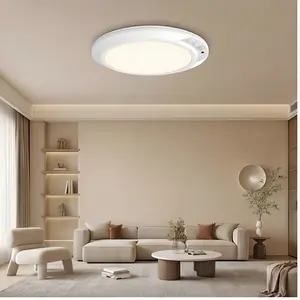 Rechargeable Motion Sensor Ceiling Light 2-Pack with Remote Control, Wireless Battery Operated LED Ceiling Lamp, 3 Color Modes Dimmable Lighting, Magnetic Mount for Closet, Hallway, Stairway, Bedroom, Kitchen Indoor Use