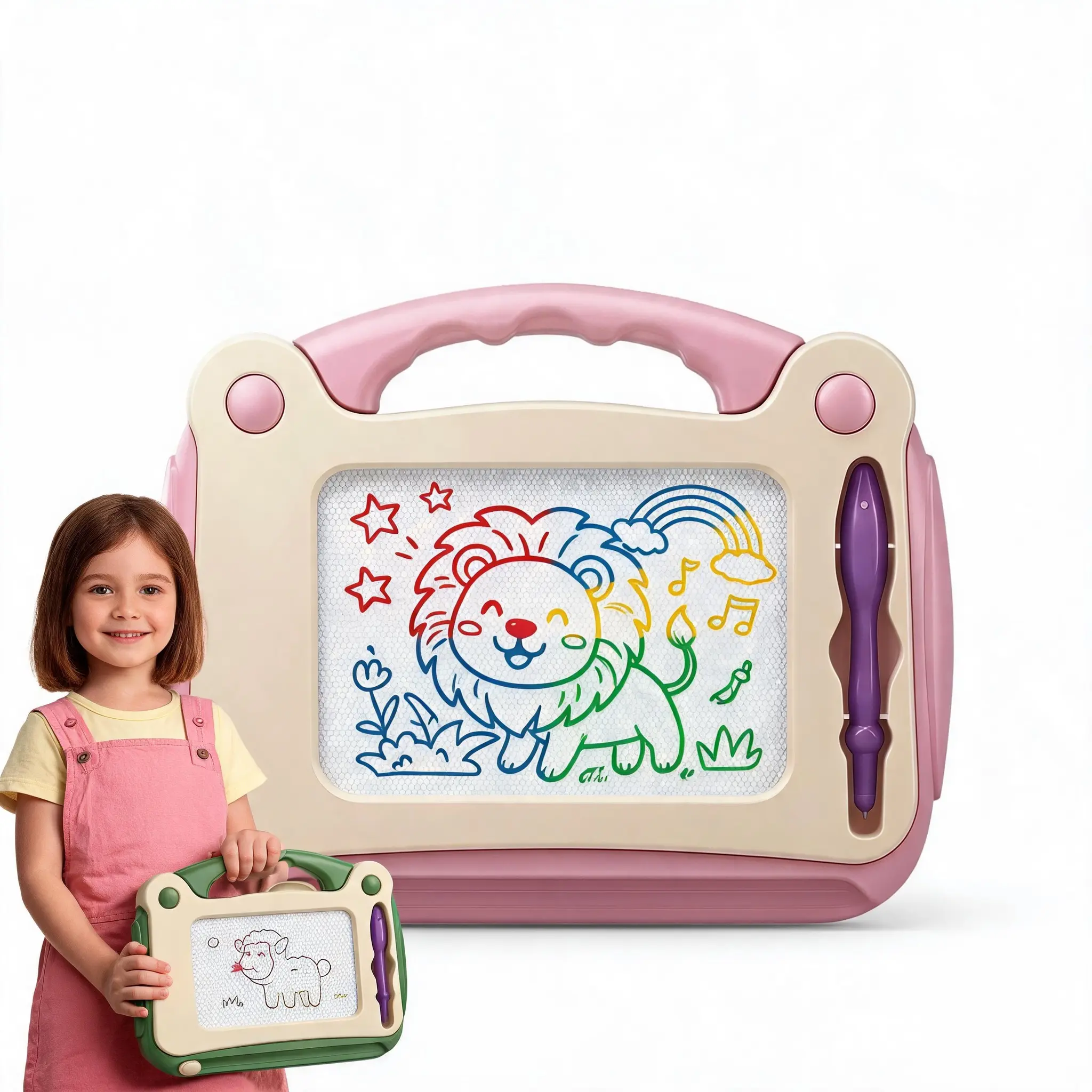 Color Board Toy Mess-Free Magnetic Drawing Board for Toddlers 1-3 | Erasable Doodle Pad Toy with Pen | Educational Arts & Crafts Learning Board | Perfect Car Travel & Birthday Gift for Kids (US Stock)