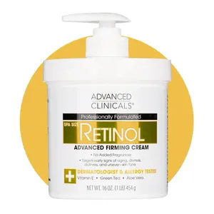 Advanced Clinicals Retinol Advanced Firming Cream for Anti-Aging 16 Fl Oz - Non-Irritating, Fragrance-Free Formula with Green Tea & Aloe Vera Moisture Gentle