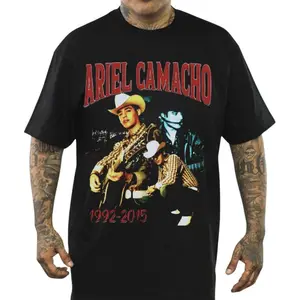 Ariel Camacho Streetwear Tee – Retro Graphic Shirt, Sierreño Spirit Corridos Tumbados Style