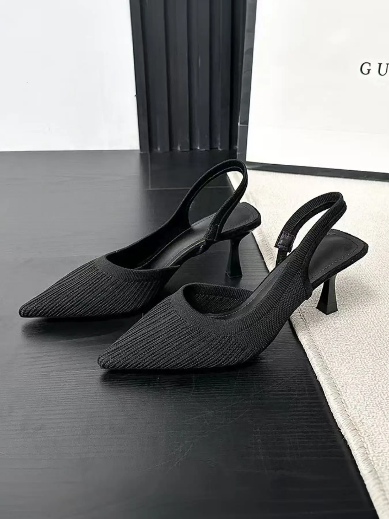 Women's High Heel Pointed Single Shoe, 2026 New Elastic Band, Boho Style, Comfortable and Lightweight, Perfect for Daily Wear