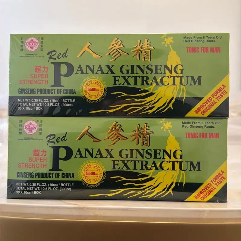 Prince of Peace Ultra Strength Red Panax Ginseng Extractum Herbal Supplement Drink, 0.34 Fl Oz (2 Total Packs of 30) - Natural Health Dietary Supplement, Herbal Supplements