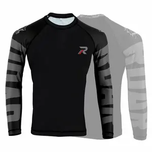 ROAR-INT Dragon Sleeve MMA BJJ No-Gi Grappling Jiu-Jitsu Training Rash Guard