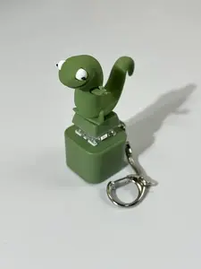 Lizard Keychain with Rechargeable LED Light &Realistic Croak-Color-Changing Fun Toy