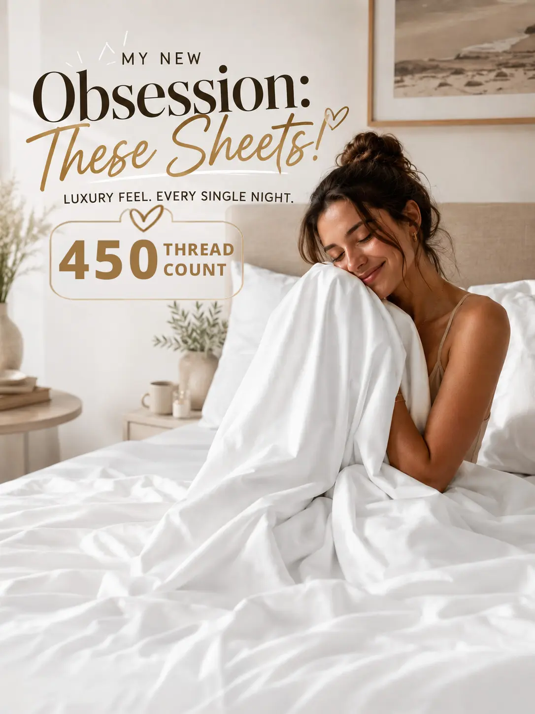 LANE LINEN 3-Piece 100% Cotton Bedsheet Set - 450 Thread Count, Soft Comfy Breathable Lightweight Hotel-Themed Solid Twin XL, Deep Pocket Flat & Fitted Mattress Sheets, Machine Washable Bedroom Essential, Bedsheet Sets