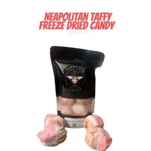 Freeze Dried Neapolitan Taffy - Chocolate, Strawberry & Vanilla Flavors, Crunchy & Melts In Your Mouth - by Honey Bee Candies Snack Sweet