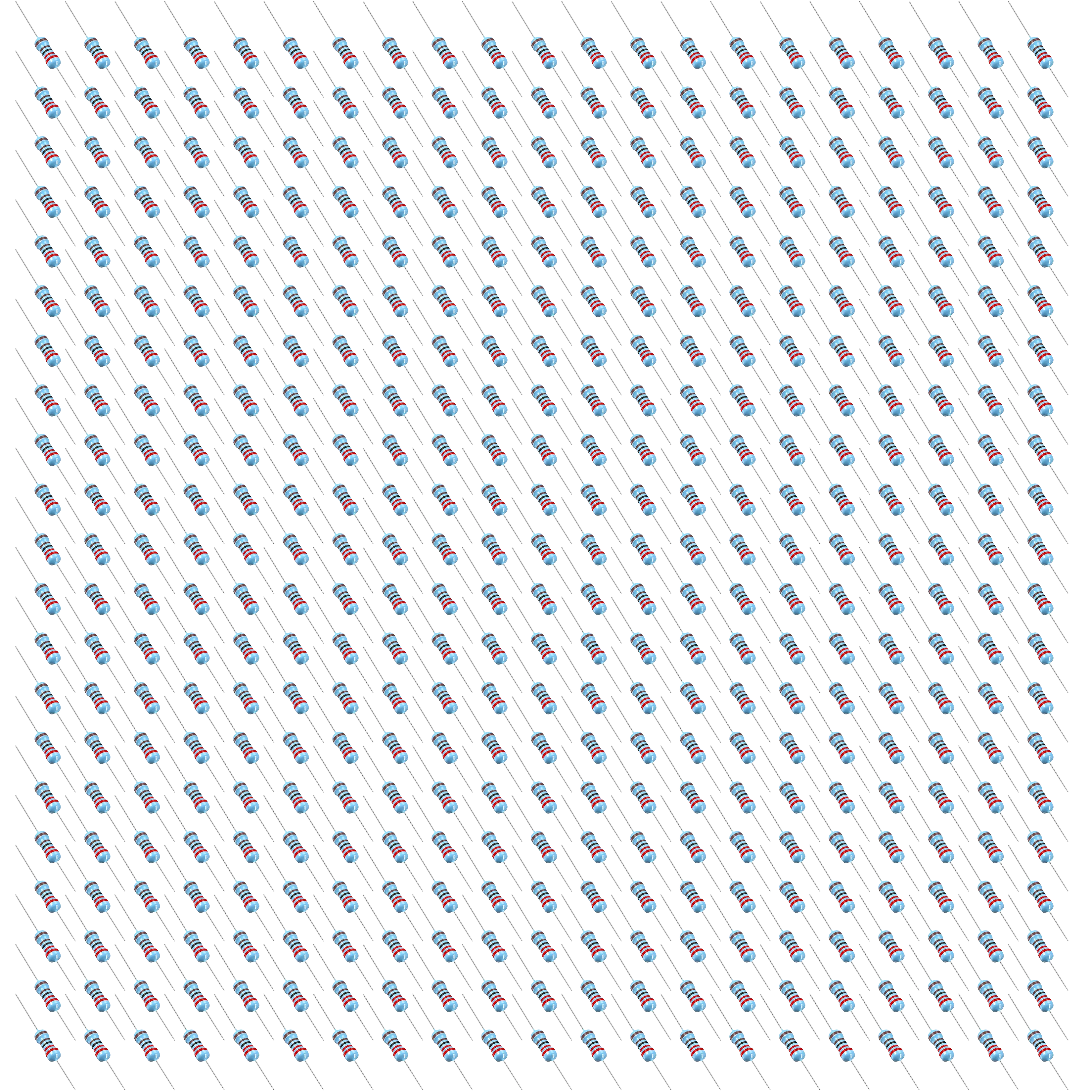 1000 Pack 33K Ohms Carbon Film Resistors 1/2 W, ±5% Tolerance