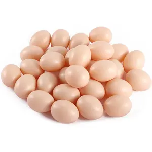 30 Pcs Plastic Fake Eggs Toys, DIY Easter Eggs, Real-Life Size Faux Pretend Play Food Decorations, Realistic Chicken Eggs