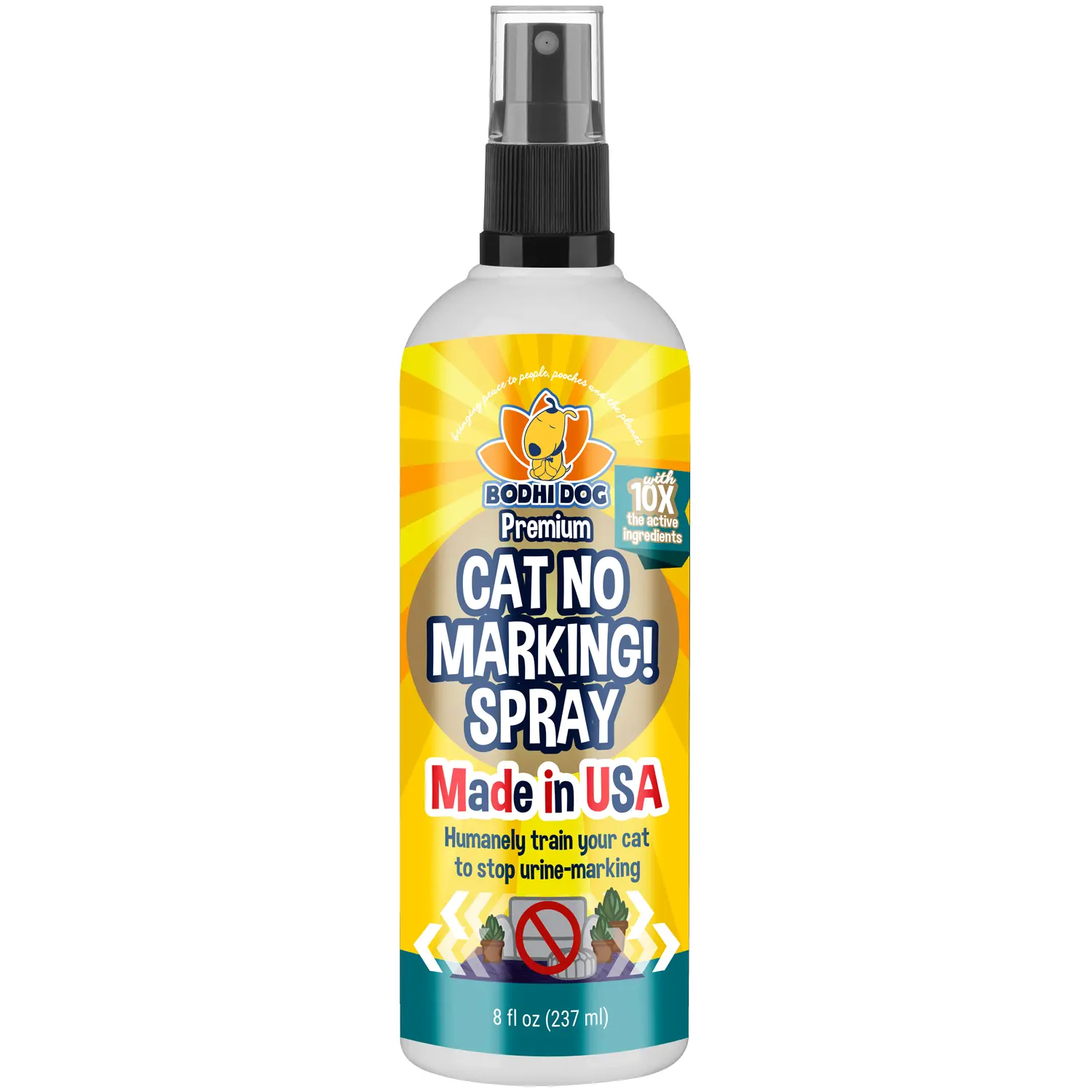 No More Marking Spray – Humane Solution to Stop Cat Urine Marking on Furniture & Surfaces, Indoor & Outdoor Use, Made in USA by Bodhi Dog