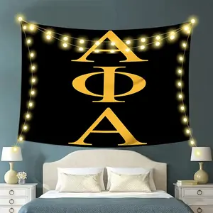 Alpha Phi Alpha Background Peach Skin Wall Hanging 3 Horizontal Wall Art for Living Room, Bedroom, Party Backdrop, Trendy Gift for Birthdays, Christmas, Halloween, a Great Choice for Family And Friends