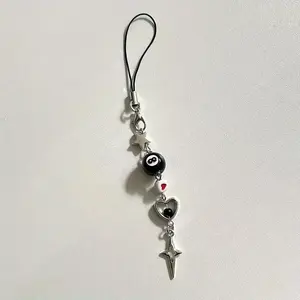 Heart & Star Design Phone Lanyard, Creative Design Decor Phone Charm, Phone Strap for Women & Girls, Mobile Phone Decorative Pendant, Mobile Phone Accessory, Phone Sling, Phone Decoration, Phone Chain