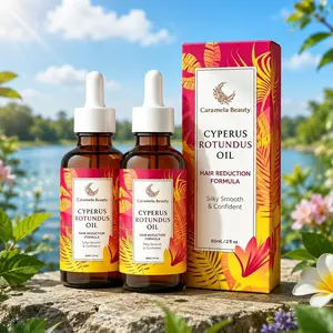 [Weekend Sale] Caramela Beauty Cyperus Rotundus Oil for Hair Removal, Moisturizing & Soothing Cyperus Oil for Reducing Body Hair Growth, 60ml Natural Hair Removal Oil Ideal for All Skin Types, Moisturizer