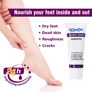 Clearzal  Dry Cracked Feet Repair UltraHydrating Hand and Foot Cream Crusty Moisturizer, 3.5 oz. Contains Urea, Salicylic Acid, for Dry, Chapped, Cracked Feet, Dead Skin Remover, For Thick, Cracked, Rough Skin , dead skin and dry skin cream