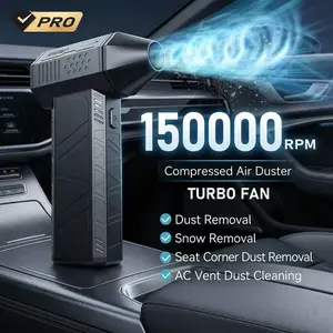 Powerful Cordless Air Duster Ultra-Strong 150000 RPM TurboFan for PC Keyboard Car Home Electronics DustRemoval Tool jet Airflow,summervibes outdoorfun
