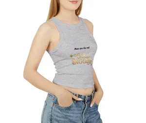 Men Are The Real Gold Diggers Women's Micro Rib Racerback Tank
