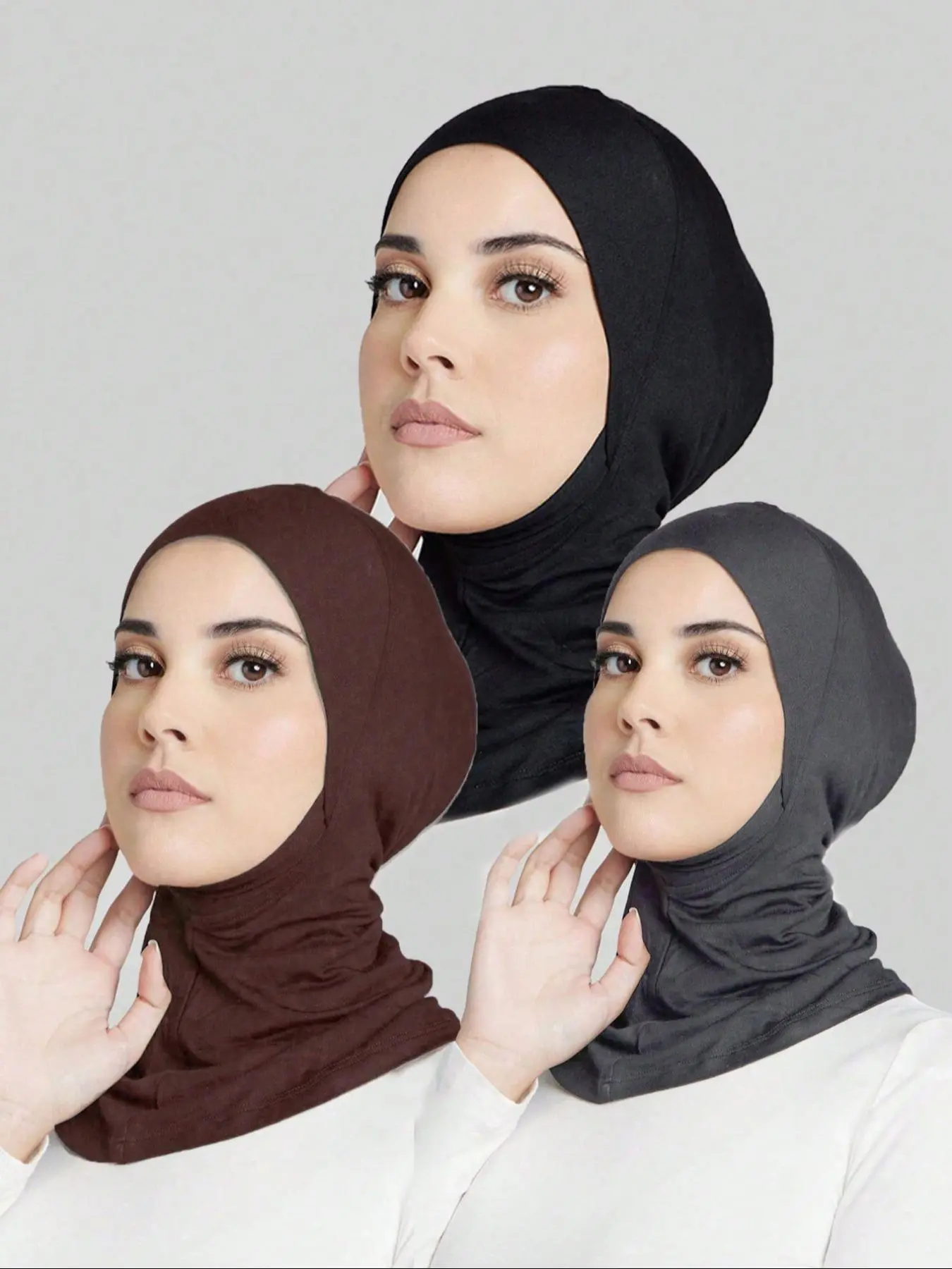 Women's Hijab Set, Turban Hijab, Plain Color Design, Modest Style, Suitable for All Seasons, Daily Wear Headscarf, Muslim Headscarf Cover, Versatile Muslim Scarf, Modesty