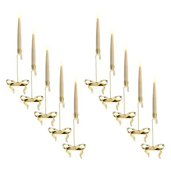 August & Leo Flameless Tree & Window Candles Set of 10