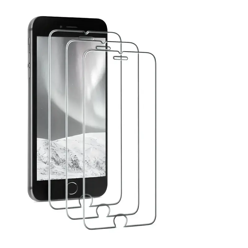 3pcs Scratch-Resistant Tempered Glass Screen Protector for iPhone 6, 6s, 7, 8, Plus, SE, SE2, SE3 2020 and 2022 Models - High Definition, Glossy Clear Screen Protector