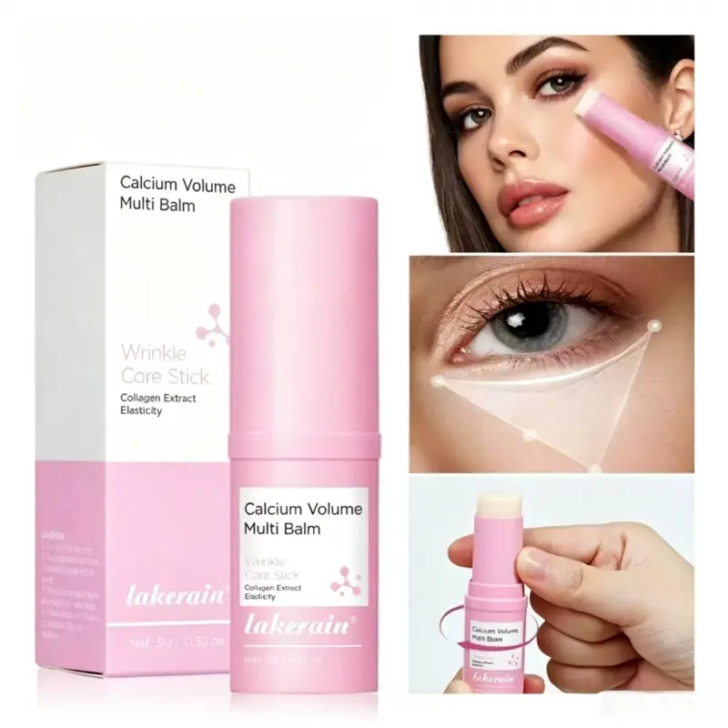 Calcium Volume Multi Balm Eye Care Stick with Collagen Extract, 9g Moisturizer for Under Eye Dark Circles, Puffiness & Fine Lines, Firming Nourishing Balm