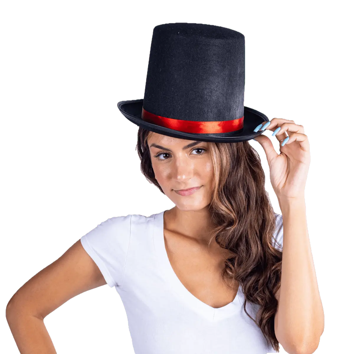 Tuxedo Top Hat For Adults | Vintage Elegant Black Magician Hat - Costume Accessory for Magician, Ringmaster, Gentleman & More – One Size