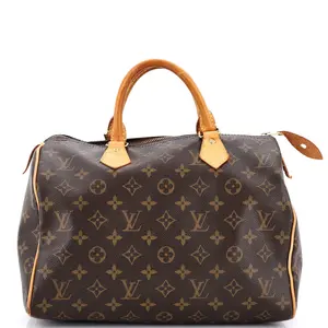 Pre-owned Louis Vuitton Canvas Coated Top Handle Bags Speedy Handbag Monogram Canvas 30 by Rebag