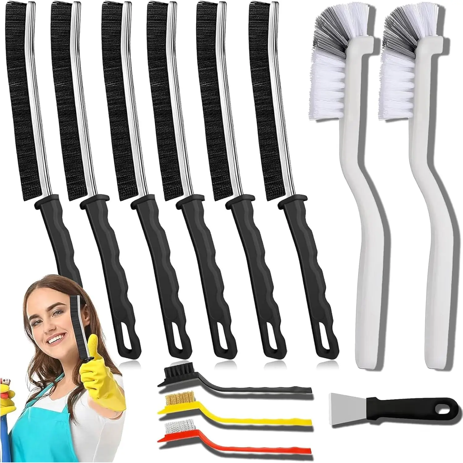 Crevice Cleaning Brush Set, 12 Pack