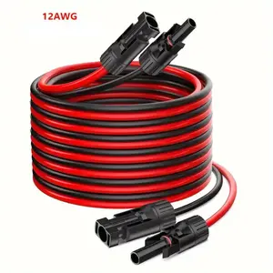 300cm Mc4 to Mc4 Solar Extension Cable 3.31mm² 12awg, Solar Cable with Female and Male Connectors, for Solar Panel Systems Wire