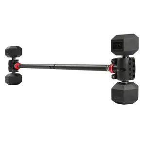 PRCTZ Modular Weightlifting Barbell, Adjustable Dumbbell to Barbell Weight Bar ,Curl Bar, and Macebell Converter, Built-in Resistance Tube Adapter, Up to 200 lb. Capacity