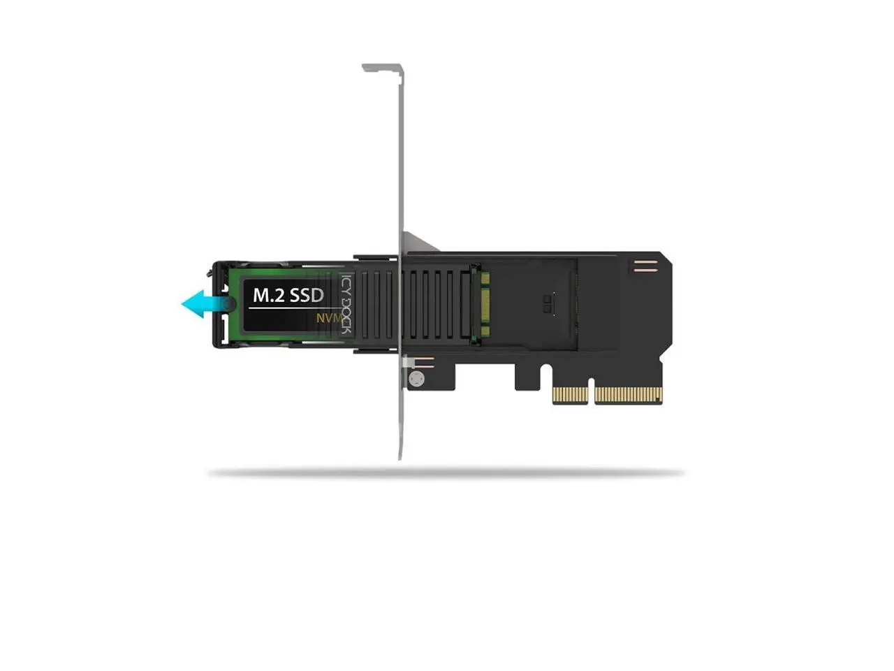 ICY DOCK Removable M.2 NVMe SSD to PCIe 4.0 x4 Mobile Rack Adapter Card for PCIe Expansion Slot | ExpressSlot Core MB305M4P-B