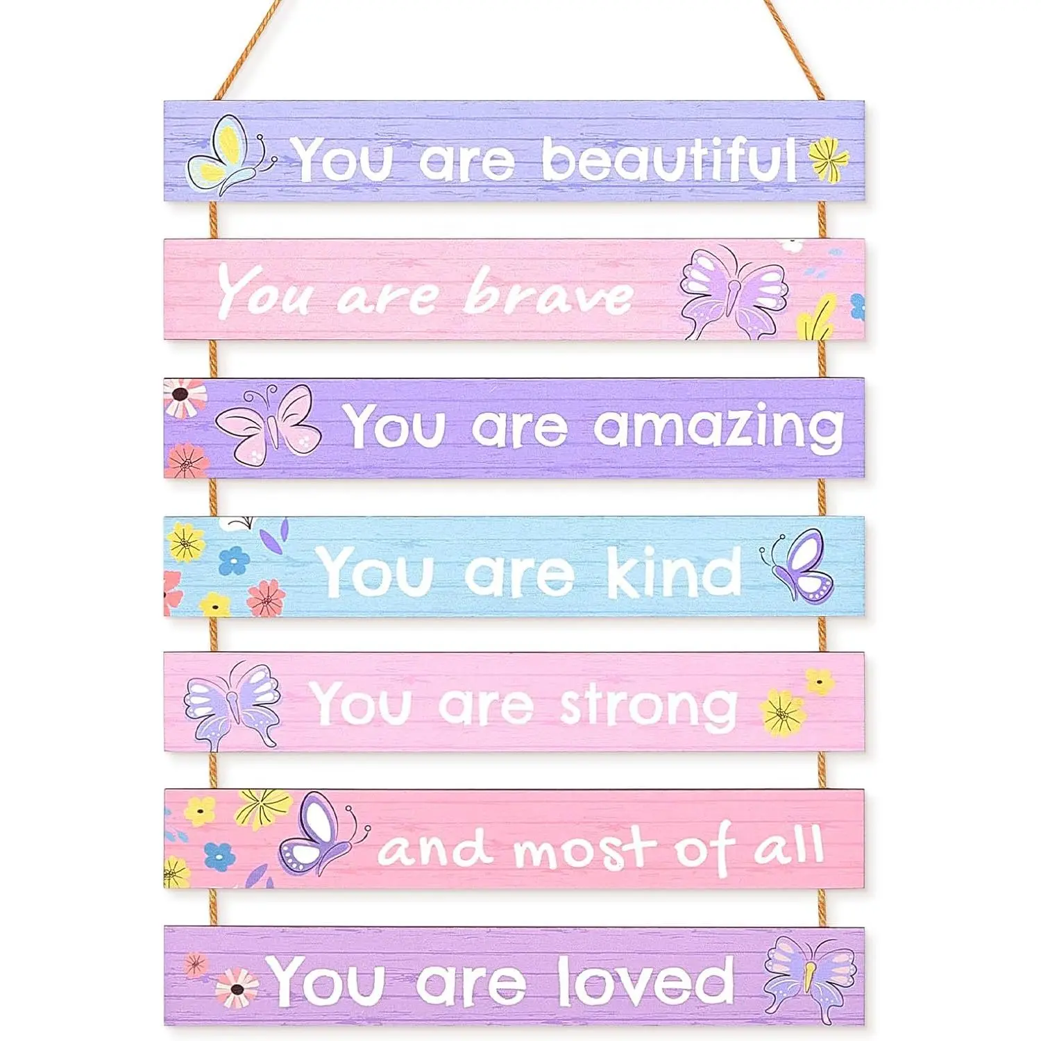 Girls Room Decor Colorful Inspirational Wall Decor Room Decor for Teen Girls Durable Kids for Nursery Playroom Bedroom,Purple Butterfly